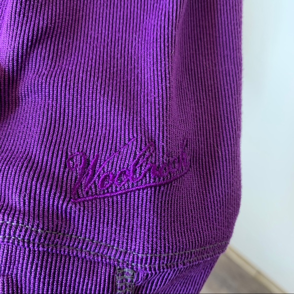 WOOLRICH V-NECK PULLOVER PURPLE TOP - Picture 5 of 14